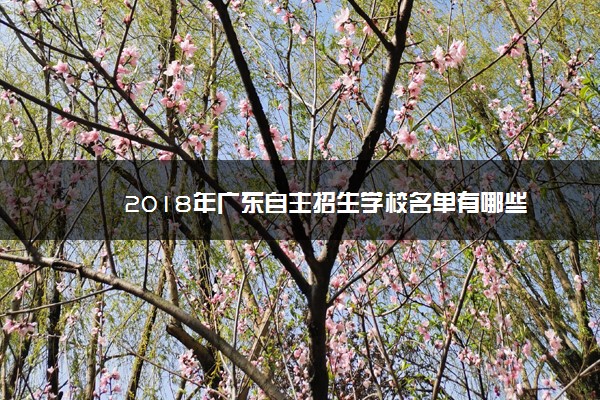 2018年广东自主招生学校名单有哪些