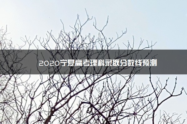 2020宁夏高考理科录取分数线预测