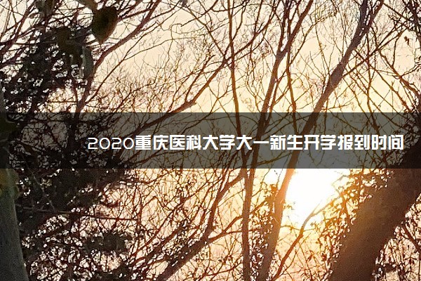 2020重庆医科大学大一新生开学报到时间