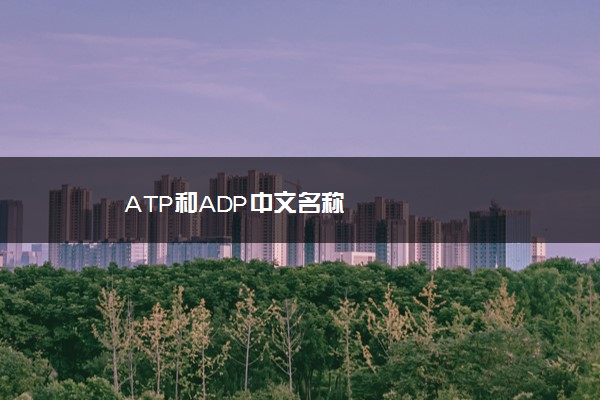 ATP和ADP中文名称