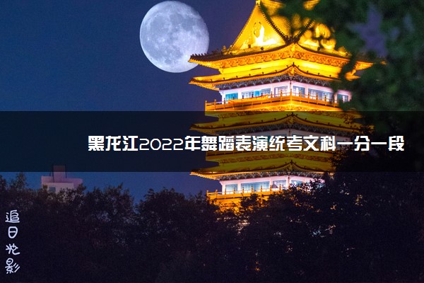 黑龙江2022年舞蹈表演统考文科一分一段表