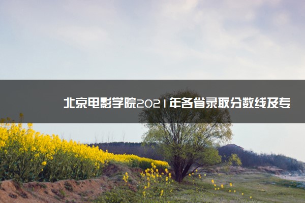 北京电影学院2021年各省录取分数线及专业分数线