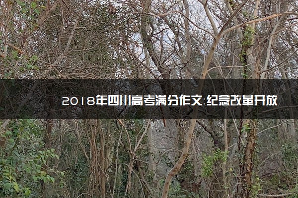 2018年四川高考满分作文：纪念改革开放40周年