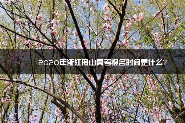 2020年浙江舟山高考报名时间是什么？