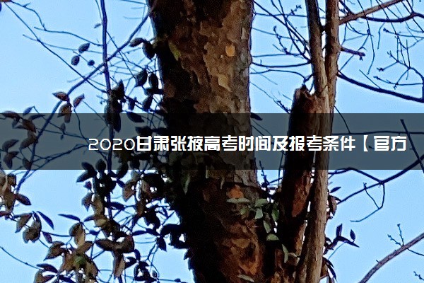 2020甘肃张掖高考时间及报考条件【官方发布】