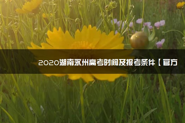 2020湖南永州高考时间及报考条件【官方发布】