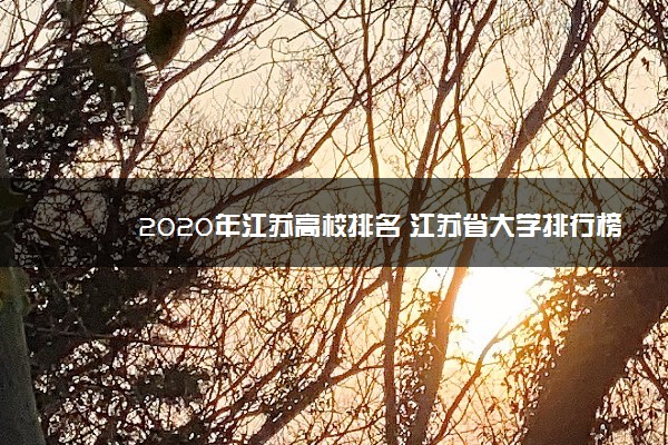 2020年江苏高校排名 江苏省大学排行榜