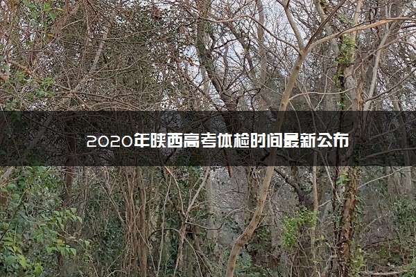 2020年陕西高考体检时间最新公布