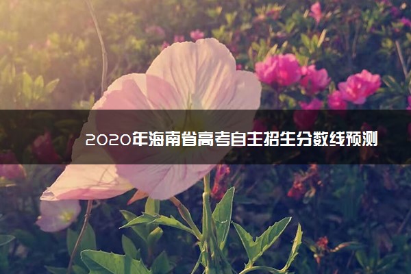 2020年海南省高考自主招生分数线预测