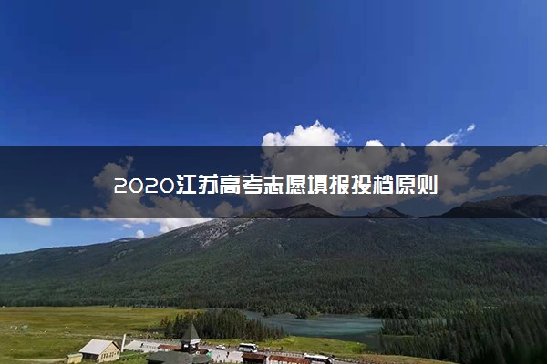 2020江苏高考志愿填报投档原则