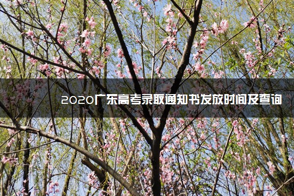 2020广东高考录取通知书发放时间及查询入口