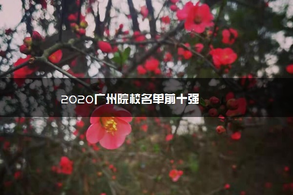 2020广州院校名单前十强