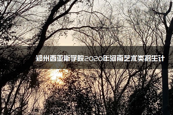 郑州西亚斯学院2020年河南艺术类招生计划