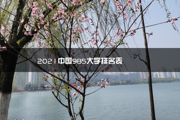 2021中国985大学排名表