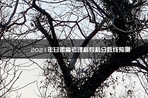 2021年甘肃高考理科专科分数线预测