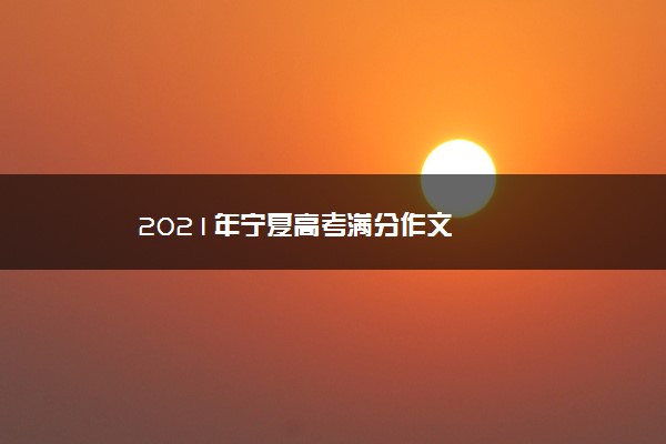 2021年宁夏高考满分作文