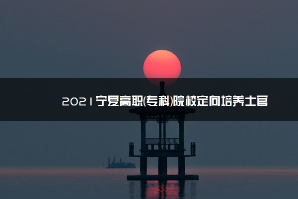 2021宁夏高职(专科)院校定向培养士官投档信息（文史类）