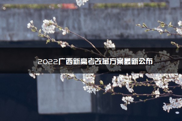 2022广西新高考改革方案最新公布