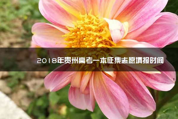 2018年贵州高考一本征集志愿填报时间