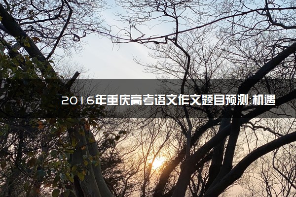 2016年重庆高考语文作文题目预测：机遇与勇气