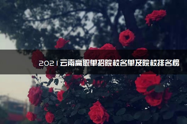 2021云南高职单招院校名单及院校排名榜