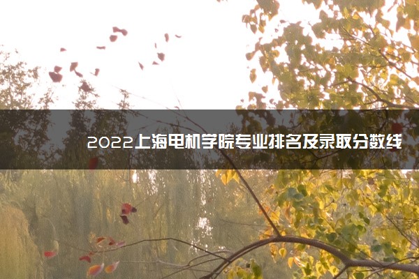 2022上海电机学院专业排名及录取分数线