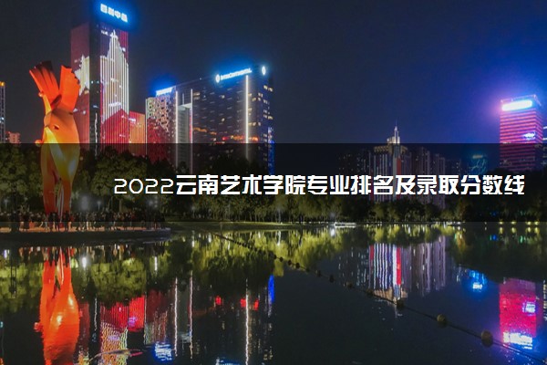 2022云南艺术学院专业排名及录取分数线