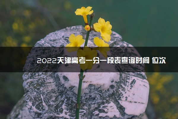 2022天津高考一分一段表查询时间 位次什么时候公布