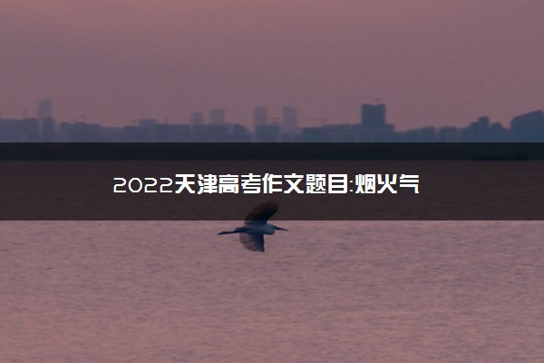 2022天津高考作文题目：烟火气