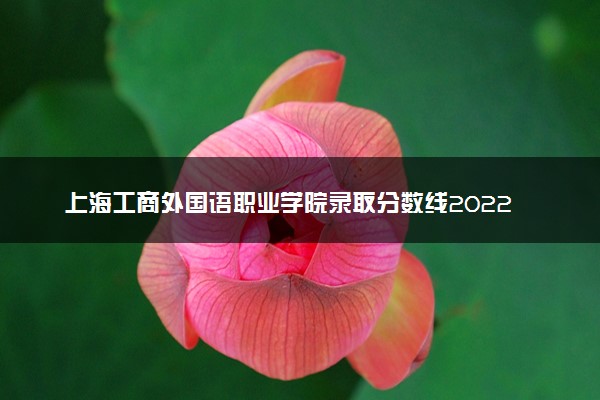 上海工商外国语职业学院录取分数线2022是多少分？2023高考上海工商外国语职业学院要多少分录取？