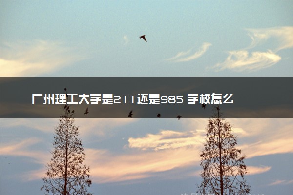广州理工大学是211还是985 学校怎么样