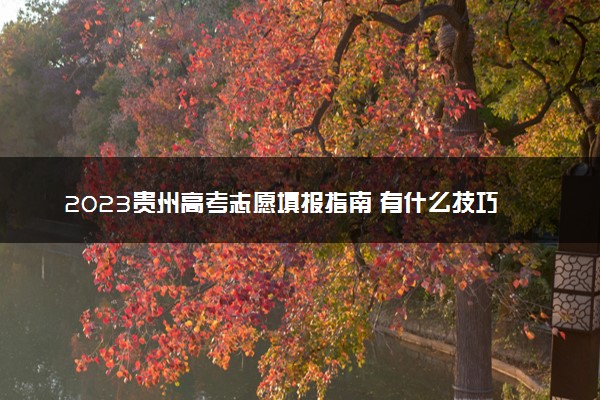 2023贵州高考志愿填报指南 有什么技巧