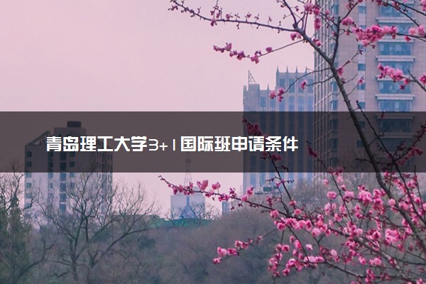 青岛理工大学3+1国际班申请条件
