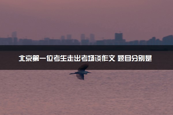 北京第一位考生走出考场谈作文 题目分别是续航和亮相