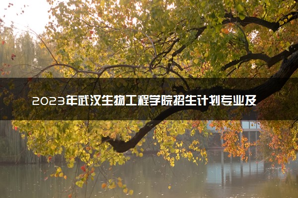 2023年武汉生物工程学院招生计划专业及各省录取分数线位次
