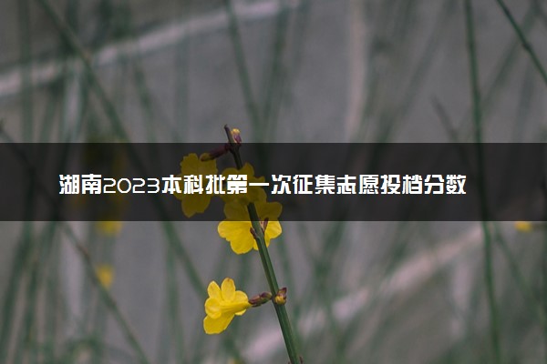 湖南2023本科批第一次征集志愿投档分数线【职高对口类】