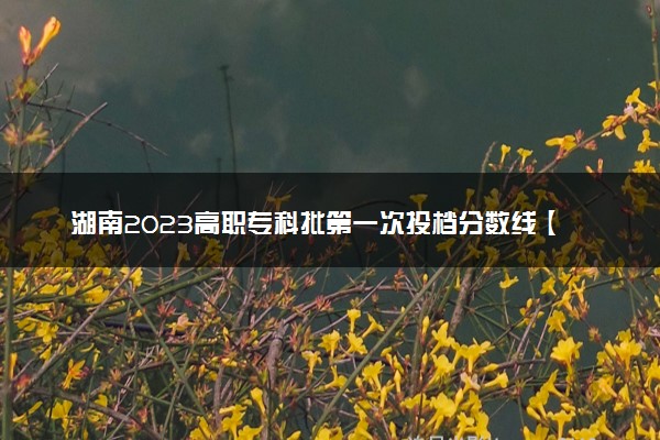 湖南2023高职专科批第一次投档分数线【职高对口类】