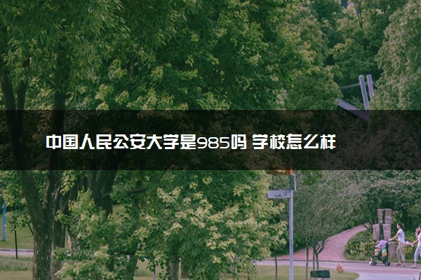中国人民公安大学是985吗 学校怎么样