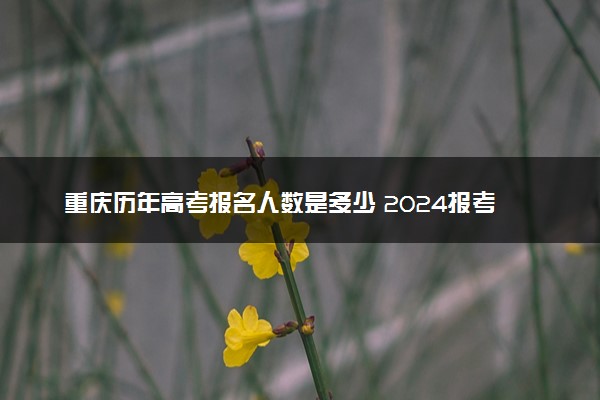 重庆历年高考报名人数是多少 2024报考人数预计