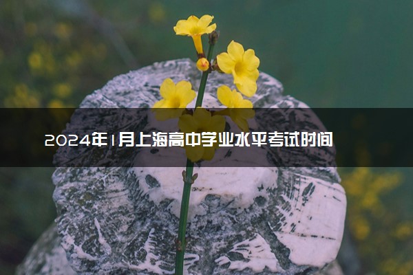 2024年1月上海高中学业水平考试时间 几号考试