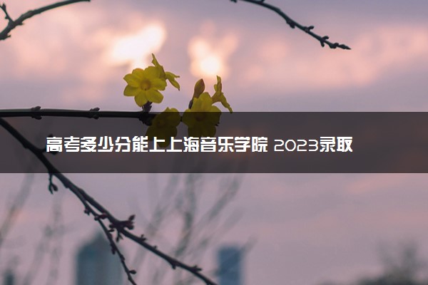 高考多少分能上上海音乐学院 2023录取分数线是多少