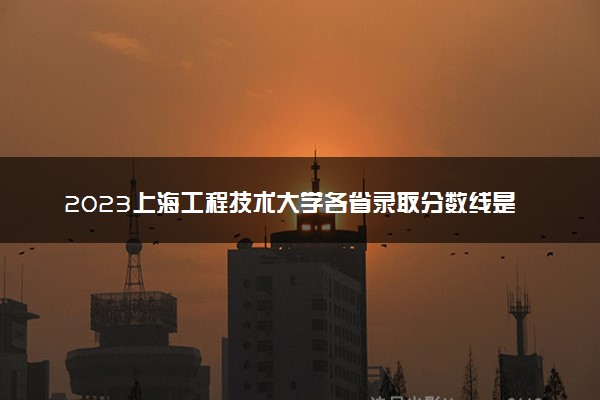2023上海工程技术大学各省录取分数线是多少 投档最低分及位次