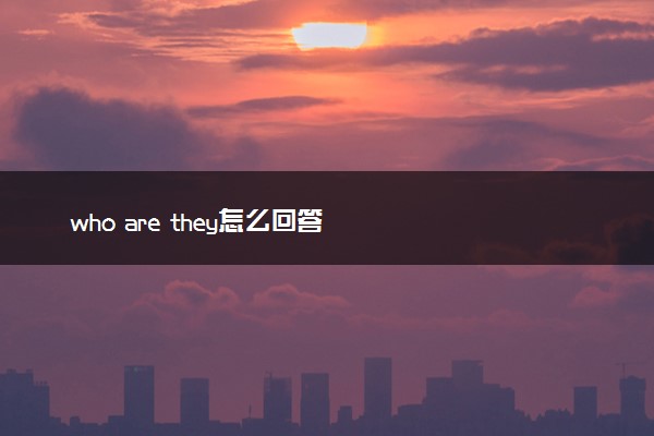 who are they怎么回答