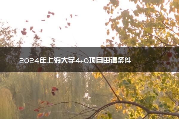 2024年上海大学4+0项目申请条件