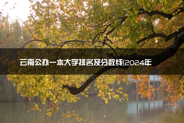 云南公办一本大学排名及分数线(2024年高考参考)