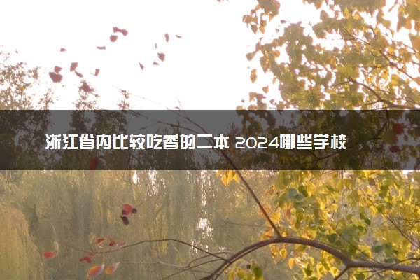 浙江省内比较吃香的二本 2024哪些学校实力强受认可