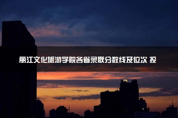 丽江文化旅游学院各省录取分数线及位次 投档最低分是多少(2024年高考参考)