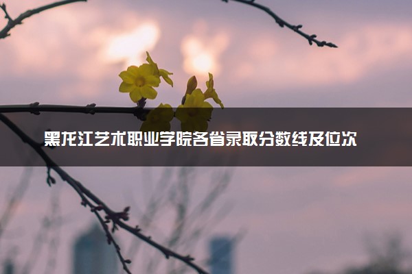 黑龙江艺术职业学院各省录取分数线及位次 投档最低分是多少(2024年高考参考)