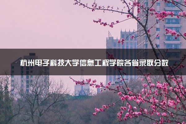 杭州电子科技大学信息工程学院各省录取分数线及位次 投档最低分是多少(2024年高考参考)