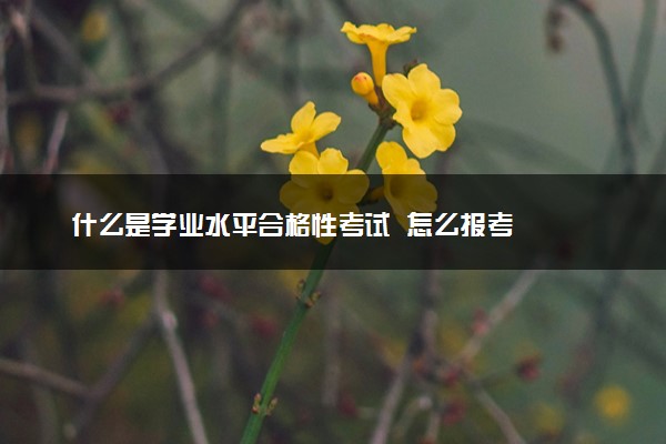 什么是学业水平合格性考试  怎么报考